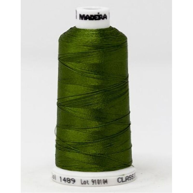 Madeira Classic Rayon 40, #1489 CLOVER GREEN 1000m Embroidery Thread