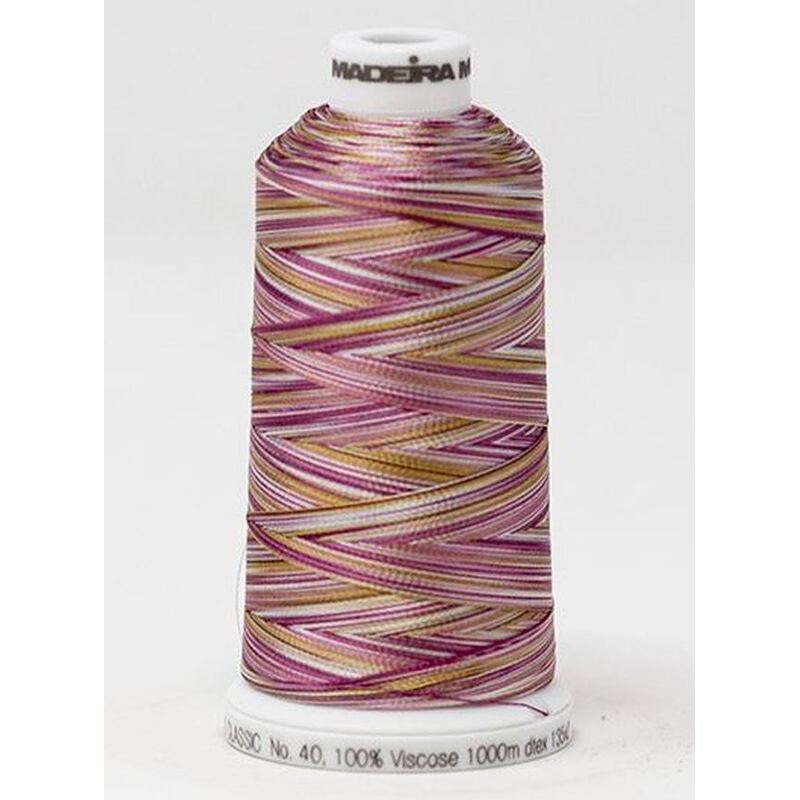 Madeira Classic Rayon 40, #2004 PINK ASTRO 1000m Variegated Embroidery Thread