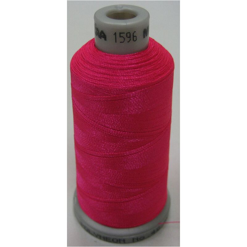 #1596 FLURO DEEP PINK 1000m Madeira Polyneon 40 Embroidery Thread