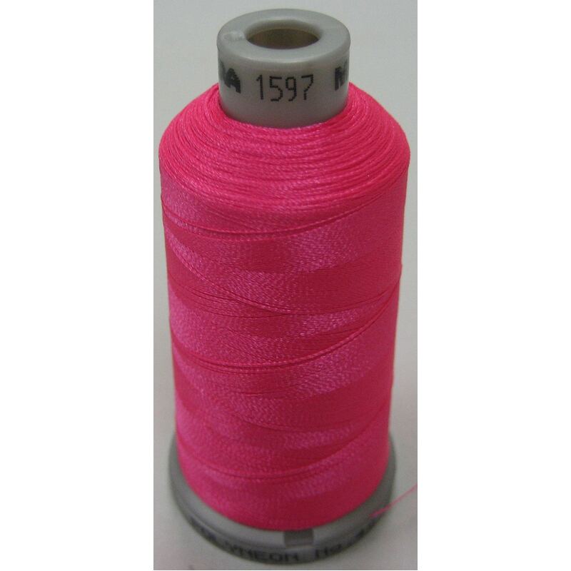 #1597 FLURO BRIGHT PINK 1000m Madeira Polyneon 40 Embroidery Thread