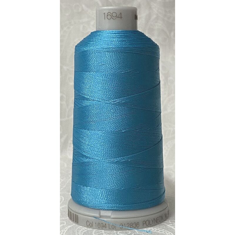 #1694 CARIBBEAN BLUE 1000m Madeira Polyneon 40 Embroidery Thread