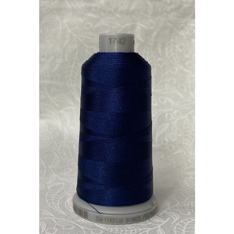 #1742 BLUE INK 1000m Madeira Polyneon 40 Embroidery Thread