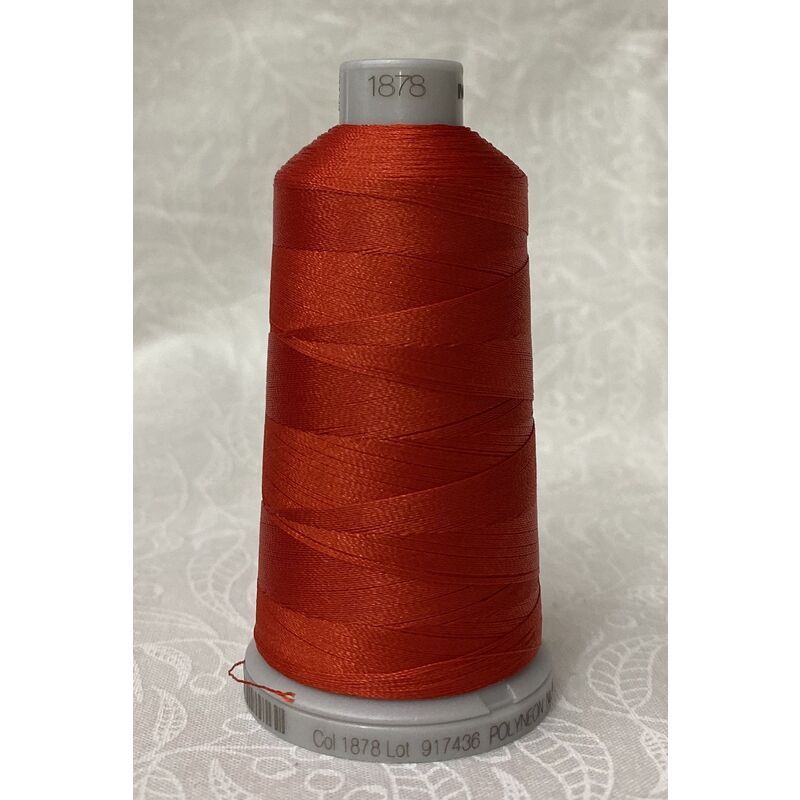 #1878 TOMATO RED 1000m Madeira Polyneon 40 Embroidery Thread