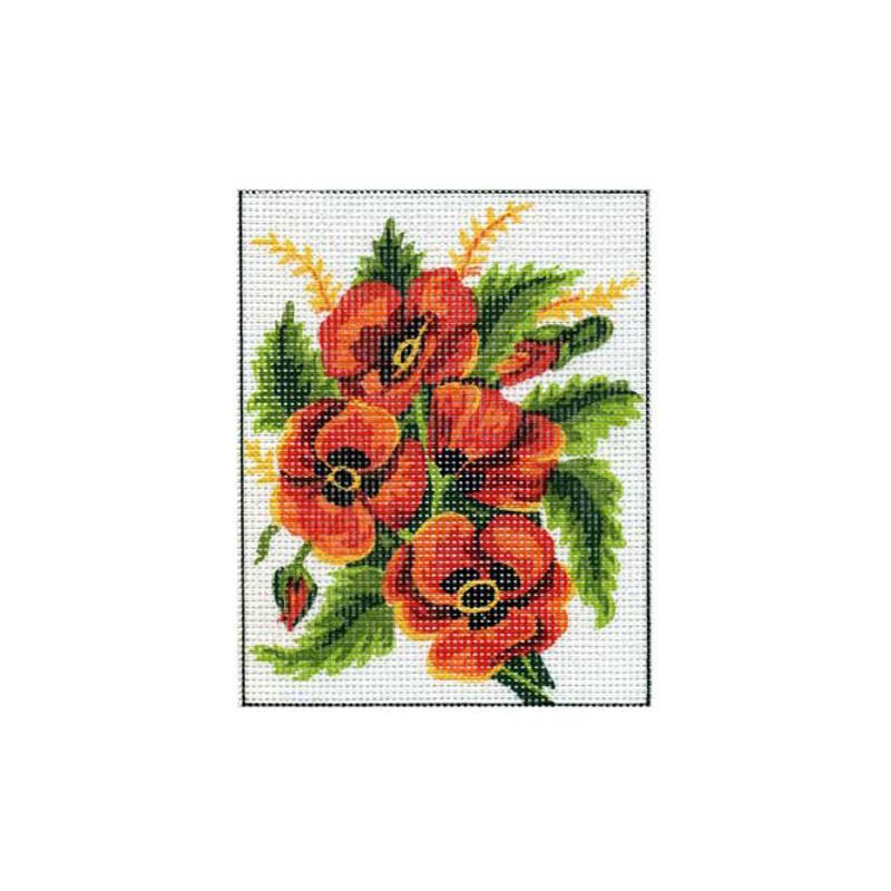 Pansies Tapestry Design Printed On Canvas #S1418.19