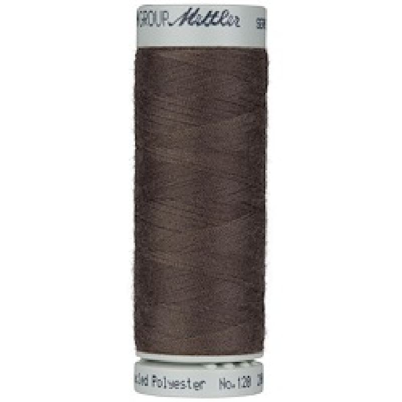 Mettler Seracycle, #0399 EARTHY BROWN COAL 200m 100% Recycled Polyester Thread