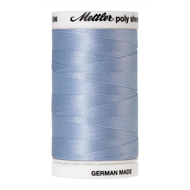 Mettler Poly Sheen #3761 WINTER SKY BLUE 800m Trilobal Polyester Thread