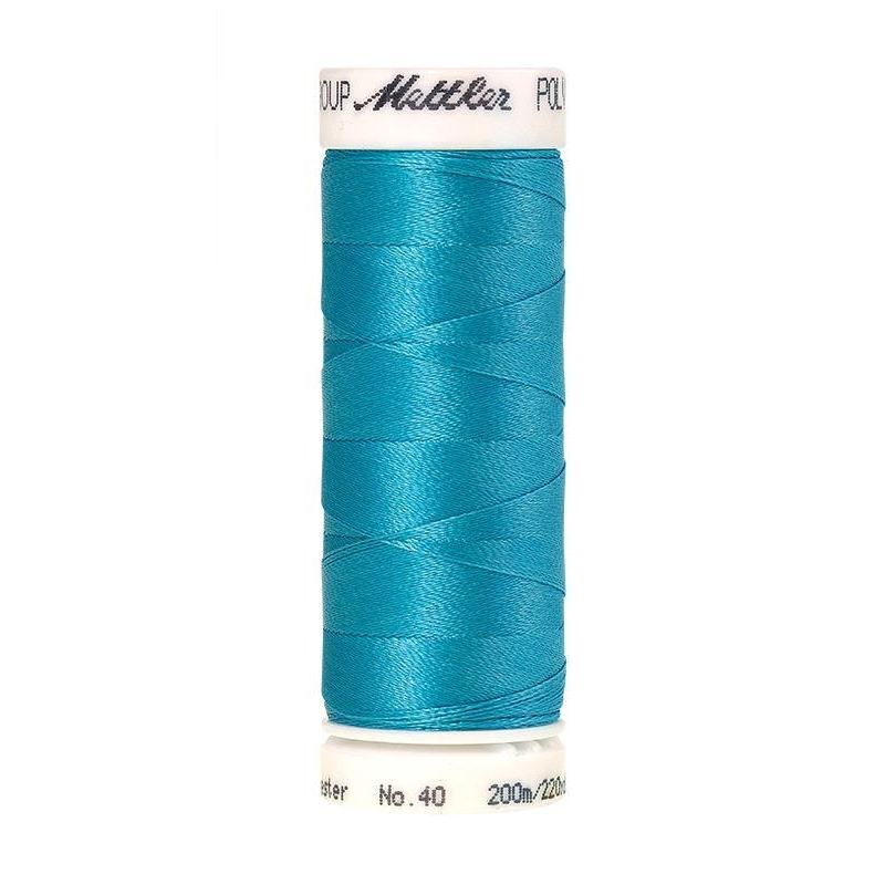 Mettler Poly Sheen #4111 TURQUOISE 200m Trilobal Polyester Thread