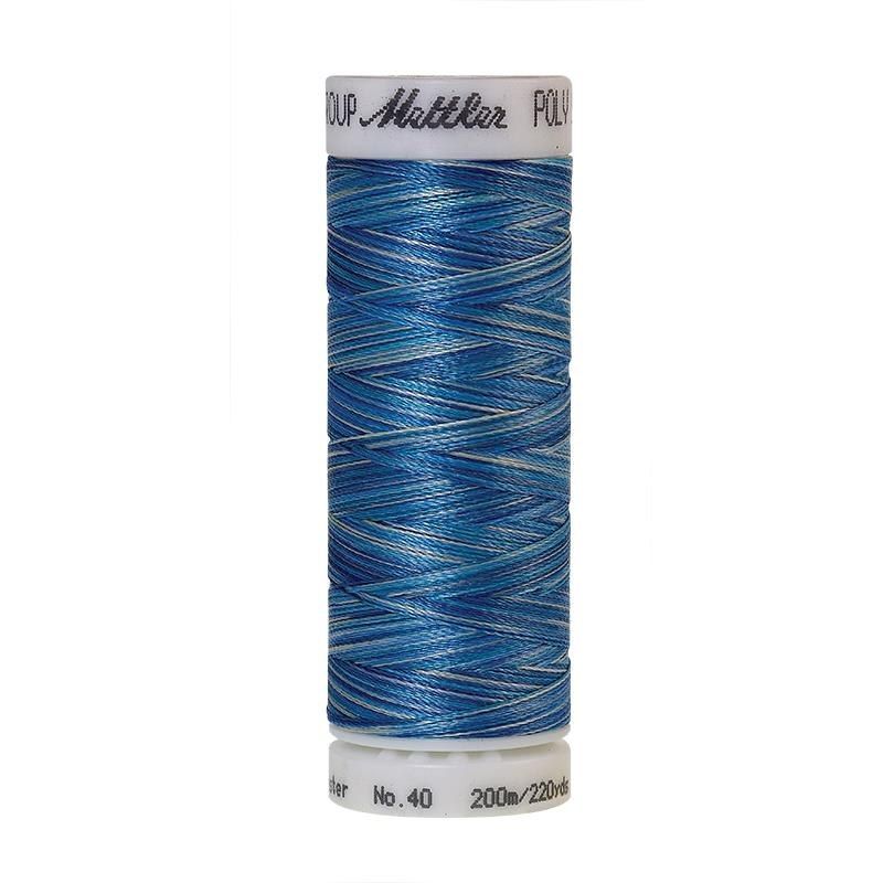 Poly Sheen Multi 40, #9605 FADED DENIM Trilobal Polyester Thread 200m