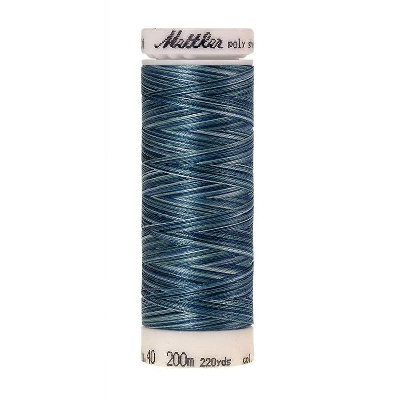 Poly Sheen Multi 40, #9928 INDIGO SHADES Trilobal Polyester Thread 200m