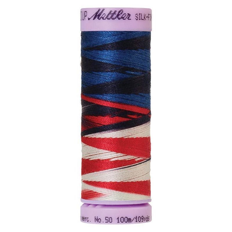 Mettler Silk-Finish Cotton Multi 50, #9823 PATRIOTIC 100m Cotton Thread