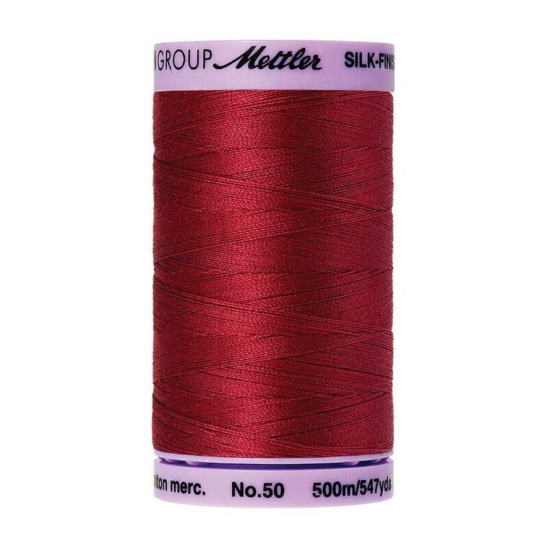 Mettler Silk-finish Cotton 50, #0105 FIRE ENGINE 500m Thread (Old #0601)