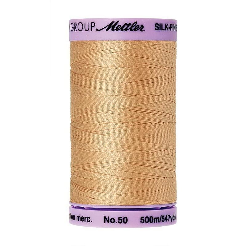 Mettler Silk-finish Cotton 50, #0260 OAT STRAW 500m Thread (Old #0515)