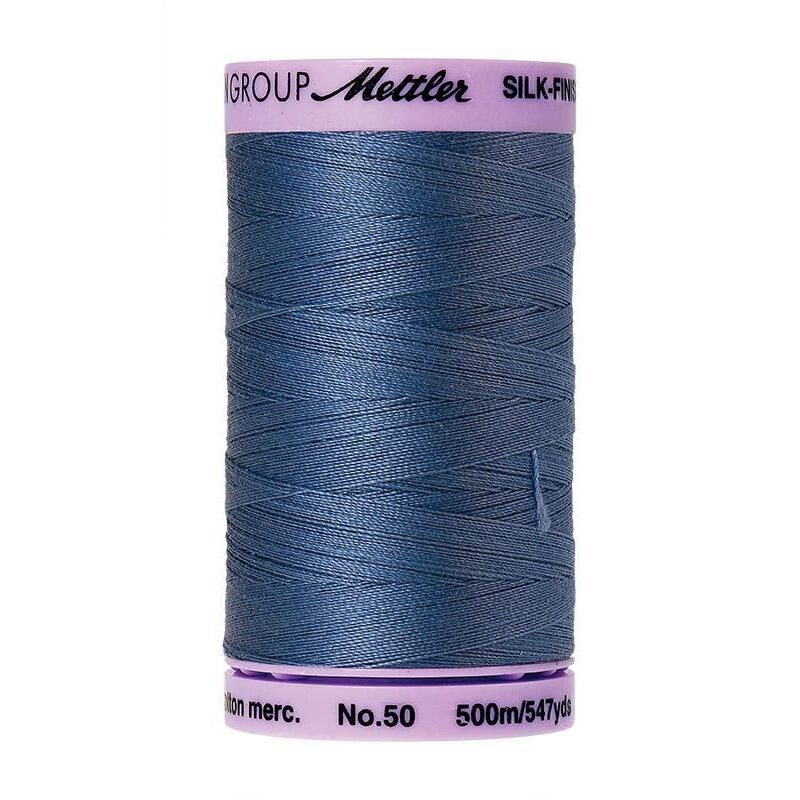 Mettler Silk-finish Cotton 50, #0351 SMOKY BLUE 500m Thread (Old #0789)