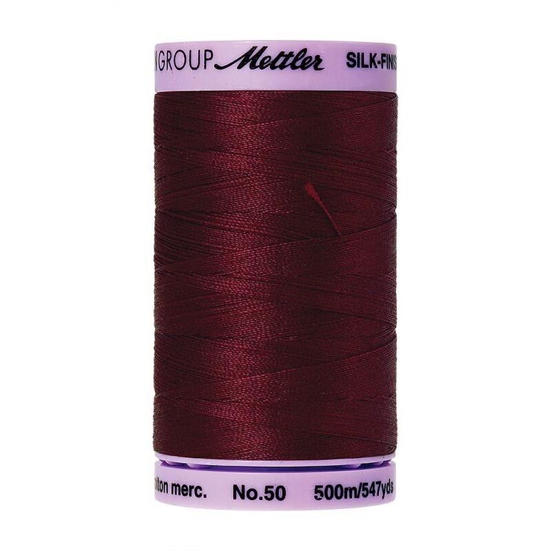 Mettler Silk-finish Cotton 50, #0918 CRANBERRY 500m Thread (Old #0602)