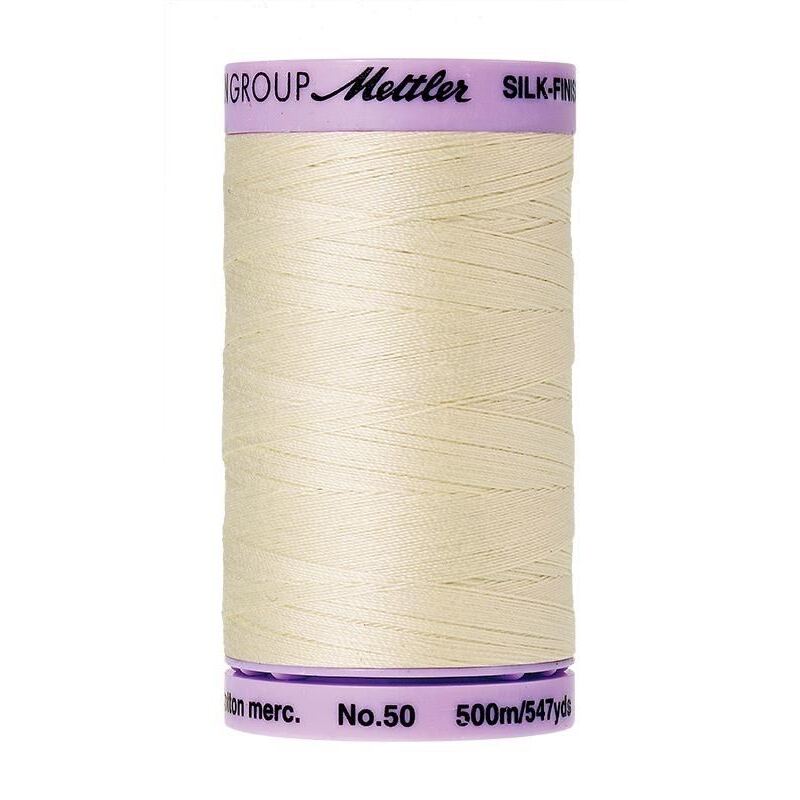 Mettler Silk-finish Cotton 50, #3612 ANTIQUE WHITE 500m Thread (Old #0703)