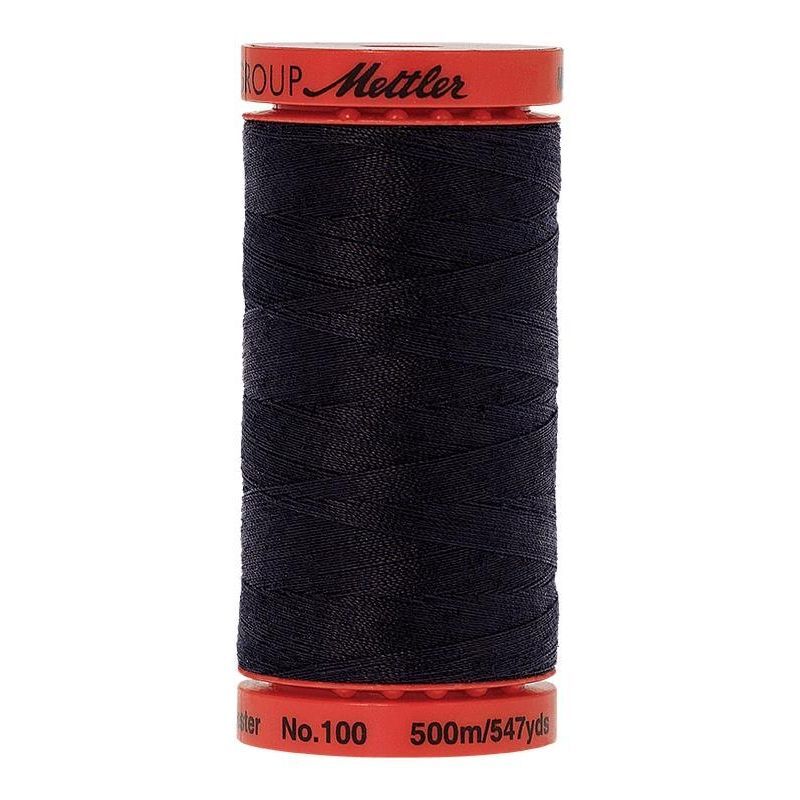 Mettler Metrosene 100, #0821 DARKEST BLUE 500m Corespun Polyester Thread