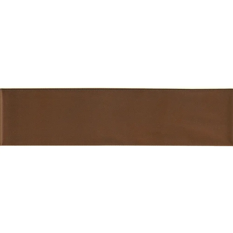 FRIAR BROWN 36mm (Folded) Woven Edge Satin Blanket Binding By The Metre