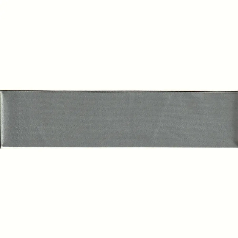 METAL GREY 36mm (Folded) Woven Edge Satin Blanket Binding By The Metre