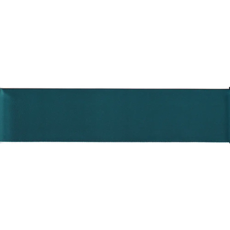 TEAL 36mm (Folded) Woven Edge Satin Blanket Binding By The Metre