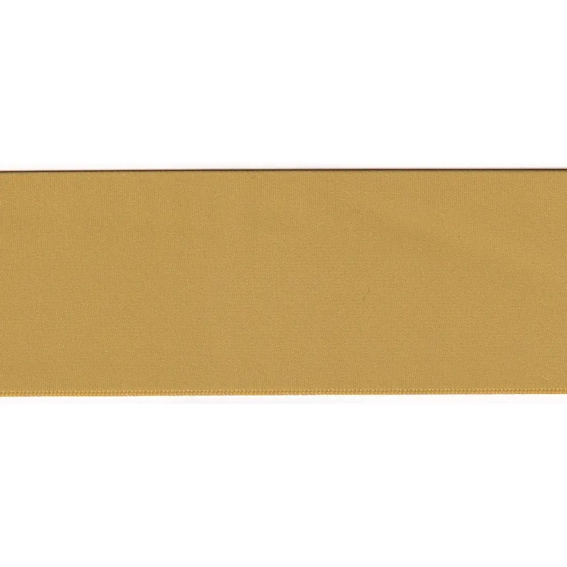 OLD GOLD 50mm (Folded) Woven Edge Satin Blanket Binding By The Metre