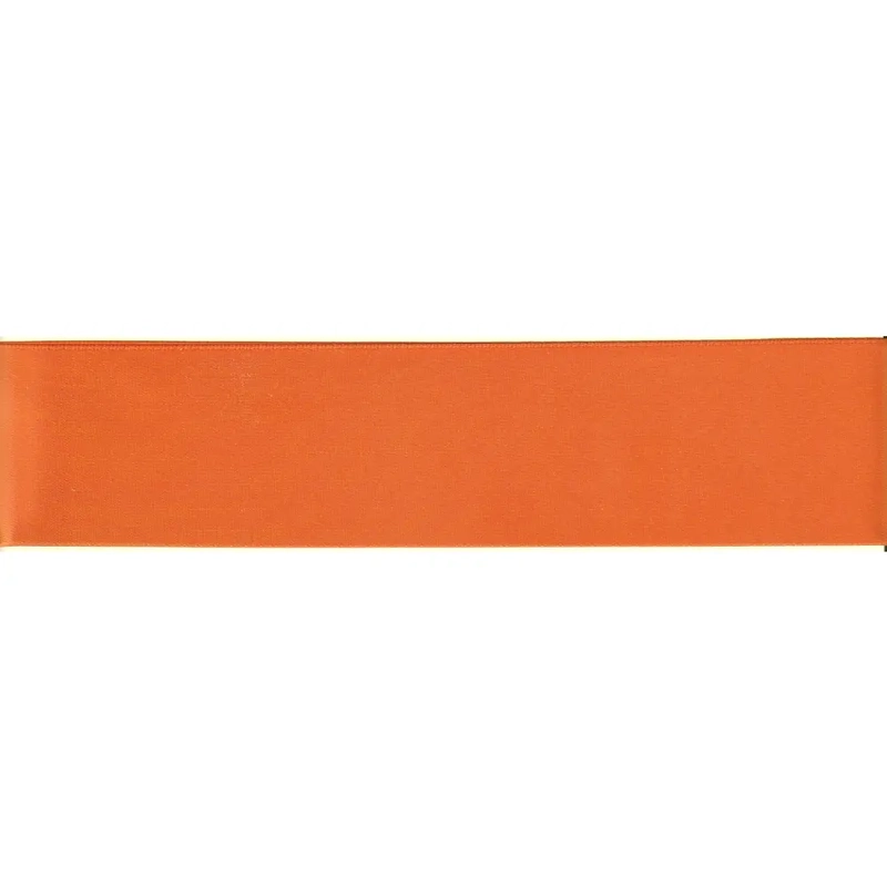 ORANGE 50mm (Folded) Woven Edge Satin Blanket Binding By The Metre