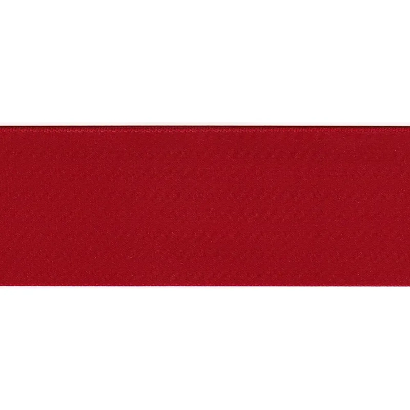 RED 50mm (Folded) Woven Edge Satin Blanket Binding By The Metre