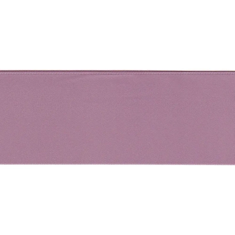 ROSY MAUVE 50mm (Folded) Woven Edge Satin Blanket Binding By The Metre