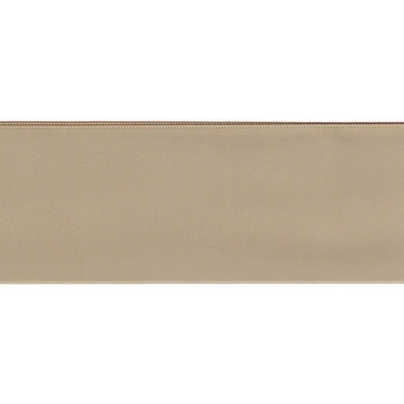 TAN 50mm (Folded) Woven Edge Satin Blanket Binding By The Metre