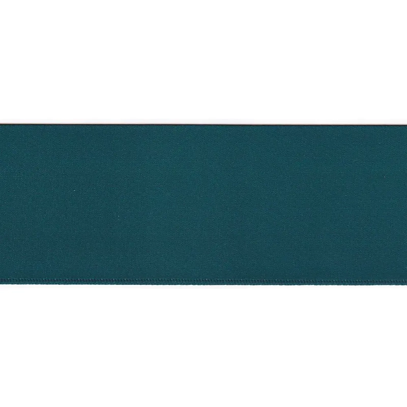 TEAL 50mm (Folded) Woven Edge Satin Blanket Binding By The Metre