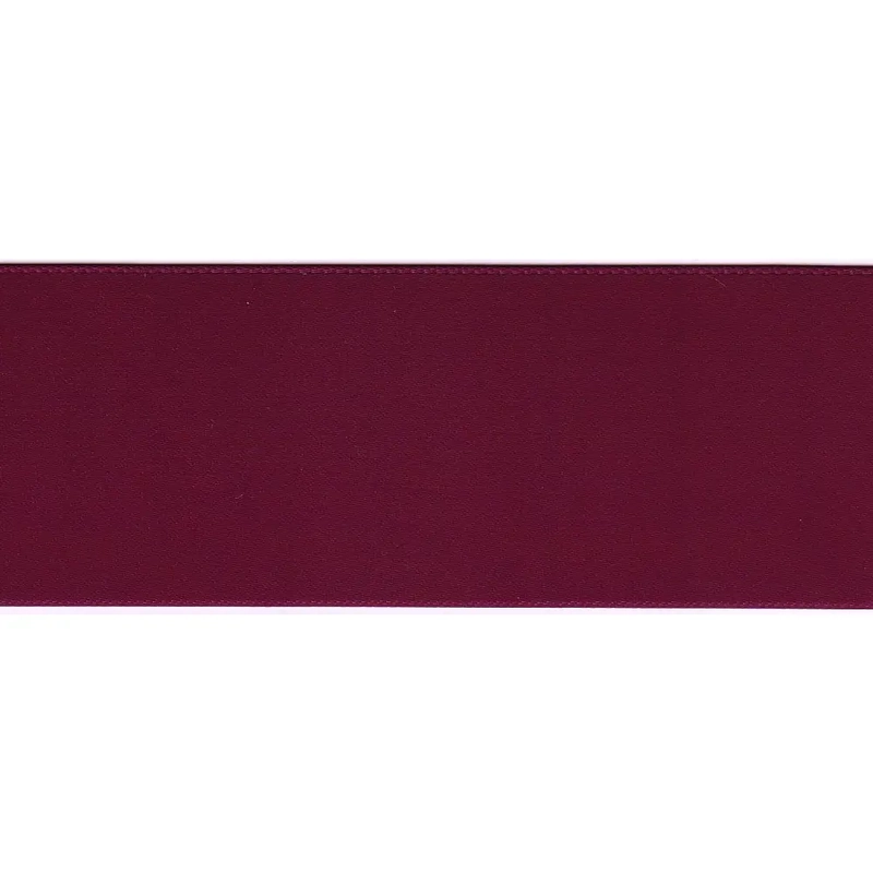 WINE 50mm (Folded) Woven Edge Satin Blanket Binding By The Metre