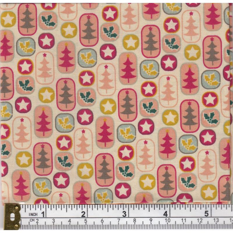 Christmas Fat Quarter 046, Approx 50cm x 52cm, Cotton Print Fabric