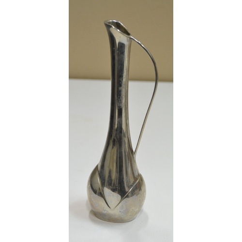 Stainless or Metal Handled Bud Vase or Thin Ornamental Jug (B2) 60mm x 183mm