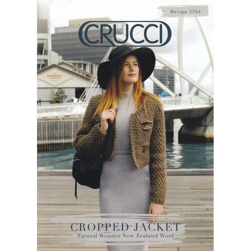 Cropped Jacket Crucci Knitting Pattern 1765 for 18 Ply Yarns