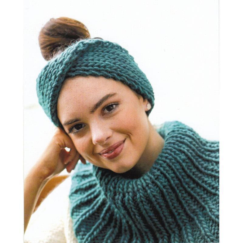 Cowl & Headband Crucci Knitting Pattern 1834 for 18 Ply Yarns