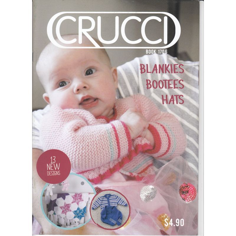 Crucci Knitting Pattern BOOK 1706, 13 New Designs for Baby