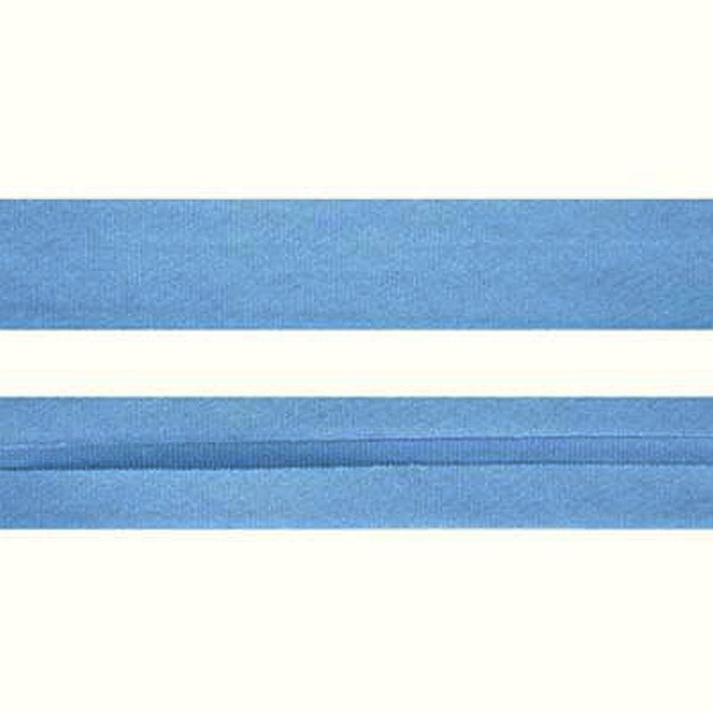 Cotton Bias Binding, 12mm Single Folded, Per FULL 20 Metre ROLL, SKY BLUE