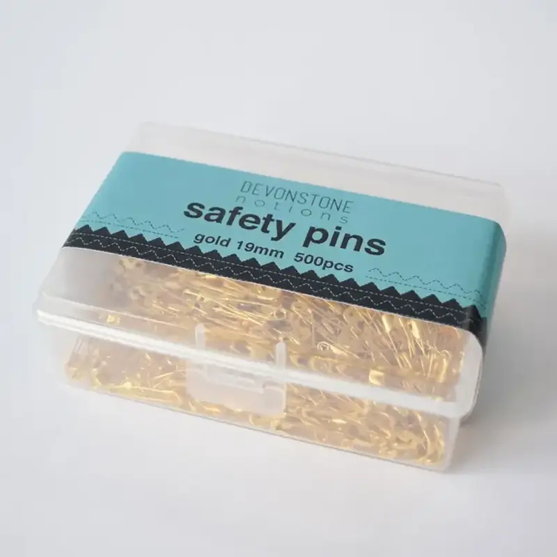 19mm Gold Colour Safety Pins, box of 500