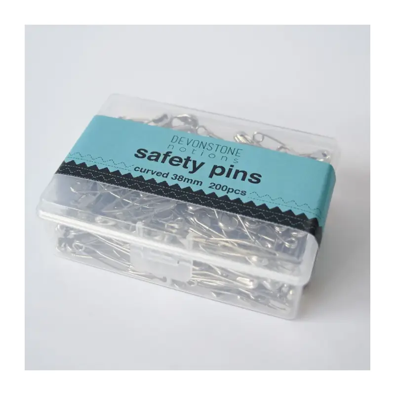 38mm Curved Safety Pins, box of 200