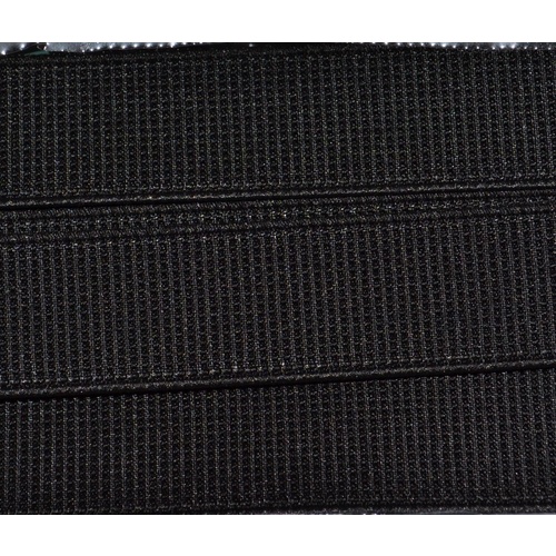 BLACK 25mm Ribbed Non-Roll Elastic, Per Metre