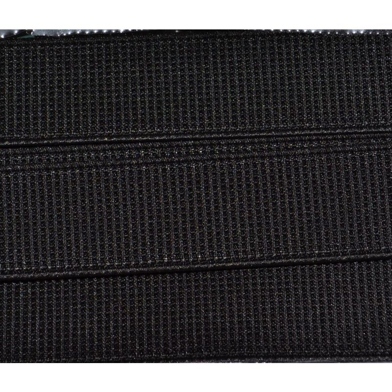 BLACK 32mm Ribbed Non-Roll Elastic, Per Metre