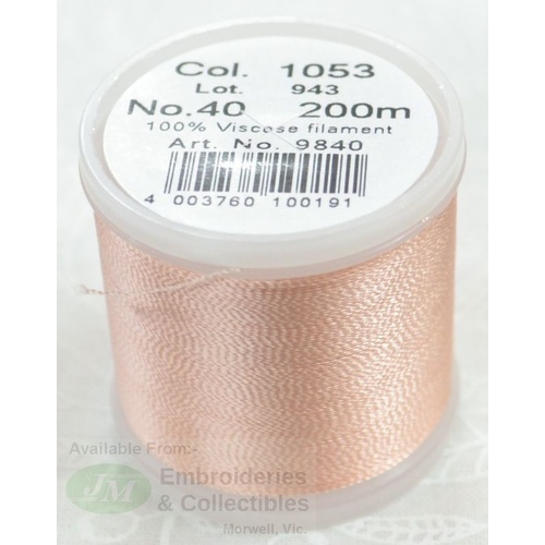 Madeira Rayon 40 #1053 LIGHT CORAL 200m Machine Embroidery Thread