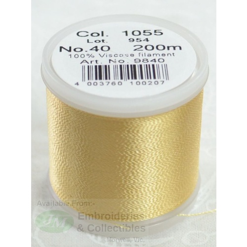 Madeira Rayon 40 Machine Embroidery Thread 200m #1055 TAWNY TAN or LATTE