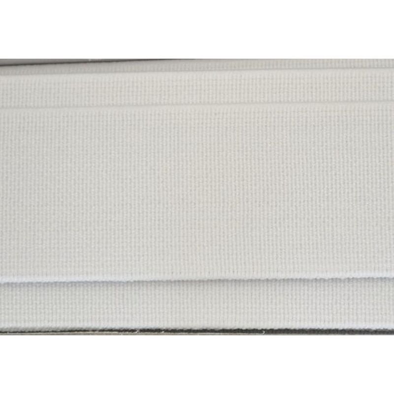 WHITE 32mm Heavy Woven High Density Non-Roll Elastic, Price Per Metre