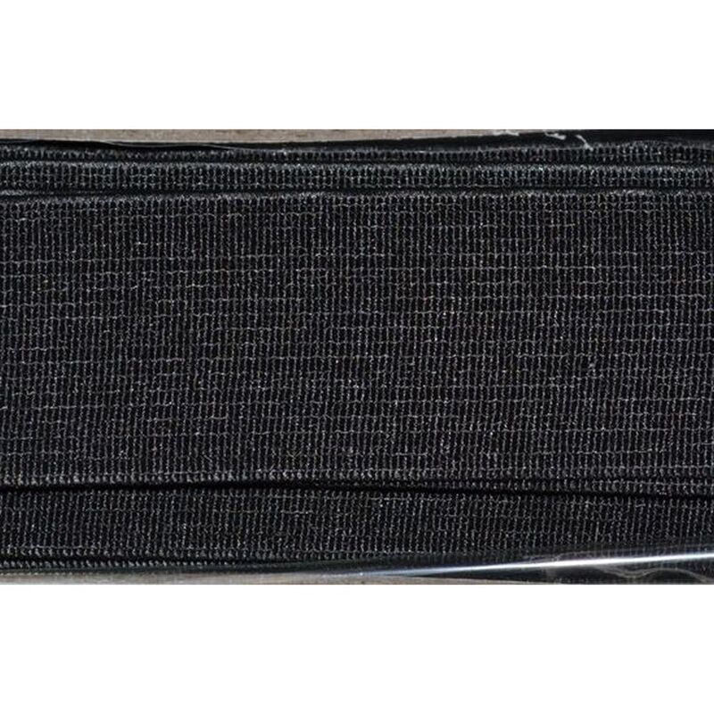 BLACK 50mm Heavy Woven High Density Non-Roll Elastic, Priced Per Metre