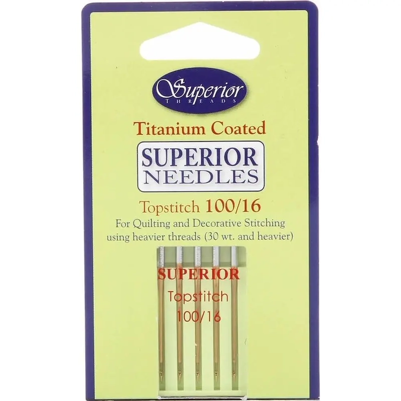 Superior Titanium TOPSTITCH Size 100/16 Sewing Machine Needle , 5 Needles per pack