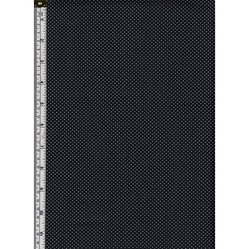 Sew Easy Cotton Fabric, Micro Dots BLACK, 110cm Wide, per Metre