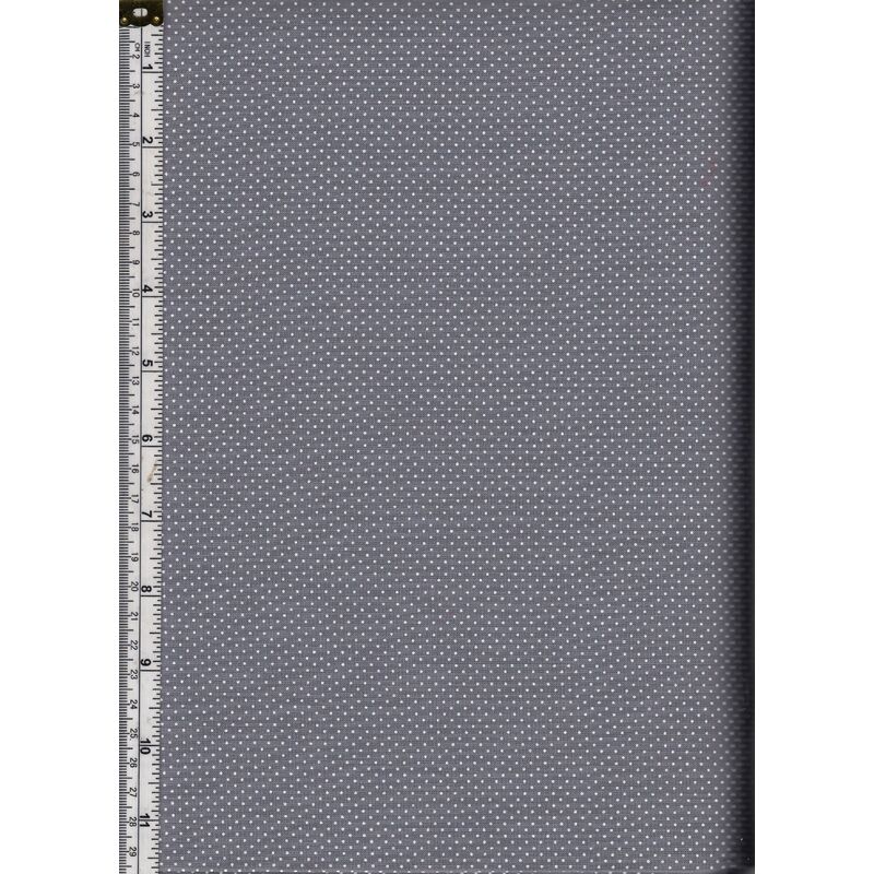 Sew Easy Cotton Fabric, Micro dots SCHOOL GREY, 110cm Wide, per Metre