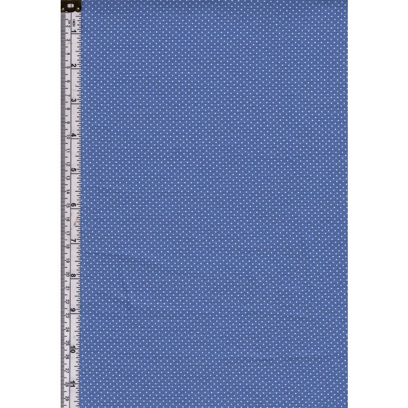 Sew Easy Cotton Fabric, Micro Dots CORNFLOWER BLUE, 110cm Wide, per Metre