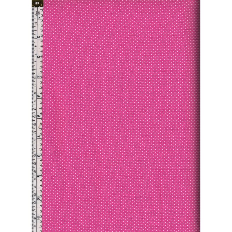 Sew Easy Cotton Fabric, Micro Dots HOT PINK, 110cm Wide, per Metre