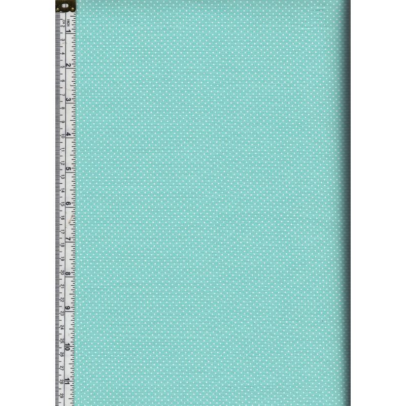 Sew Easy Cotton Fabric, Micro Dots LIGHT AQUA, 110cm Wide